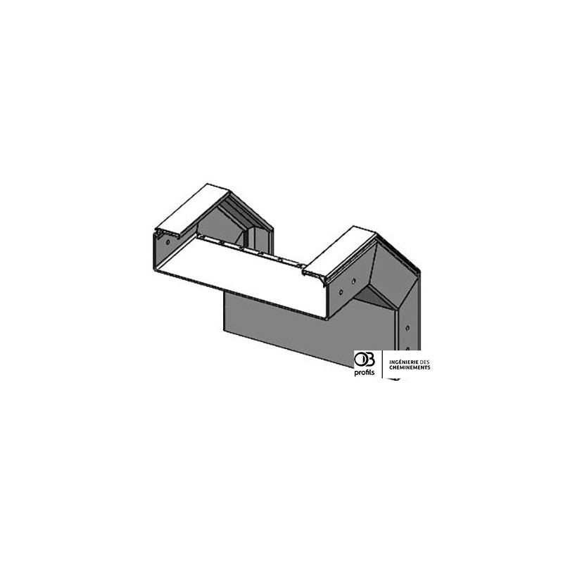 Coude convexe VE - 400x100 - PVC UV