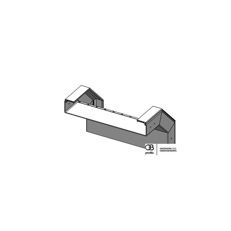 Coude convexe VE - 600x100 - PVC UV