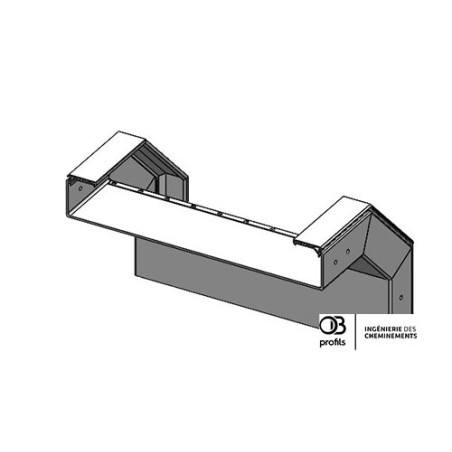 Coude convexe VE - 600x100 - PVC UV