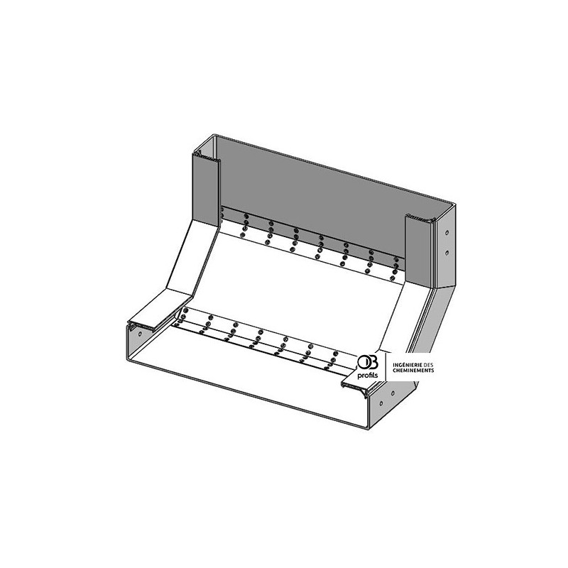 Coude concave VI - 600x100 - PVC UV