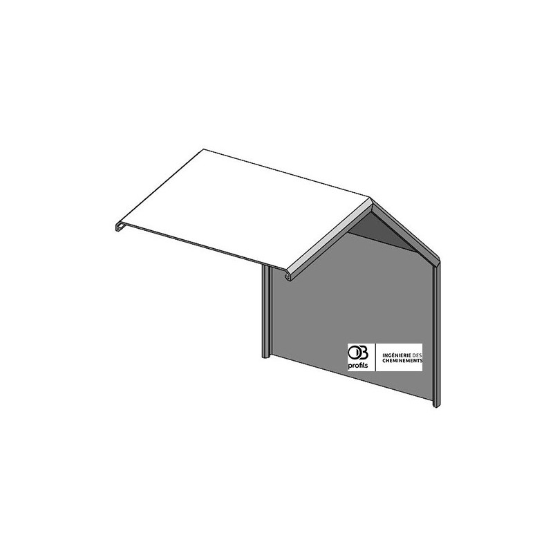 Couvercle coude convexe VE - 200x60 - PVC UV