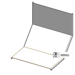 Couvercle coude concave VI - 300x100 - PVC UV