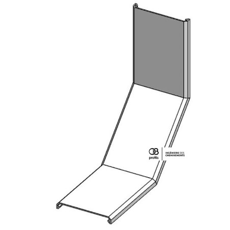 Couvercle coude concave VI - 100x60 - PVC UV