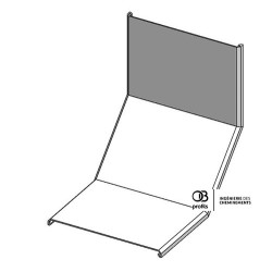 Couvercle coude concave VI - 200x60 - PVC UV