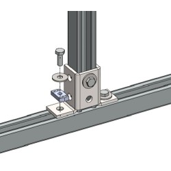 Chapiteau pour rail 2D 8 trous