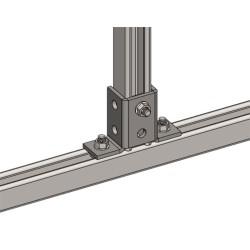 Chapiteau pour rail 2D 8 trous