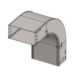 Couvercle coude concave VI pour GP2 - 508x48