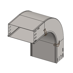 Couvercle coude concave VI pour GP2 -  99x48