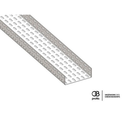 Chemin de câbles tôle bord droit - 147x48