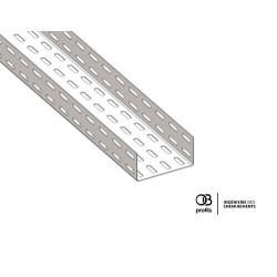 Chemin de câbles tôle bord droit -  99x48