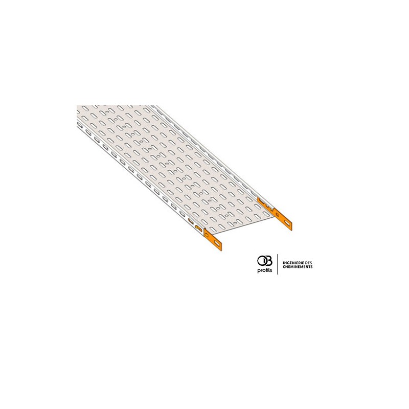 Chemin de câbles tôle pré-éclissé - 195x24 - OBR1 PE