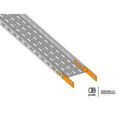 Chemin de câbles tôle pré-éclissé -  99x24 - OBR1 PE