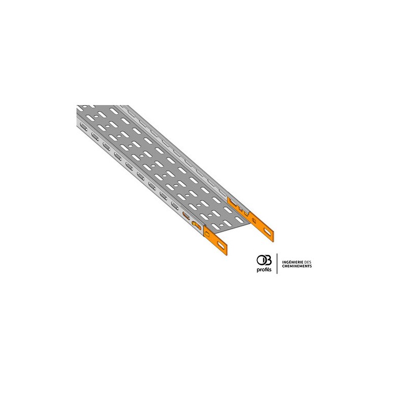 Chemin de câbles tôle pré-éclissé -  99x24 - OBR1 PE
