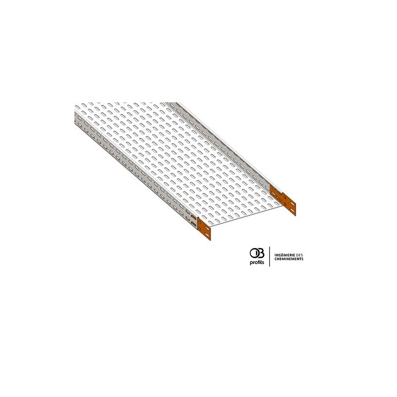Chemin de câbles tôle pré-éclissé - 316x48 - OBR2 PE