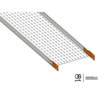 Chemin de câbles tôle pré-éclissé - 316x48 - OBR2 PE