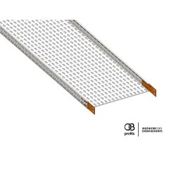 Chemin de câbles tôle pré-éclissé - 412x48 - OBR2 PE