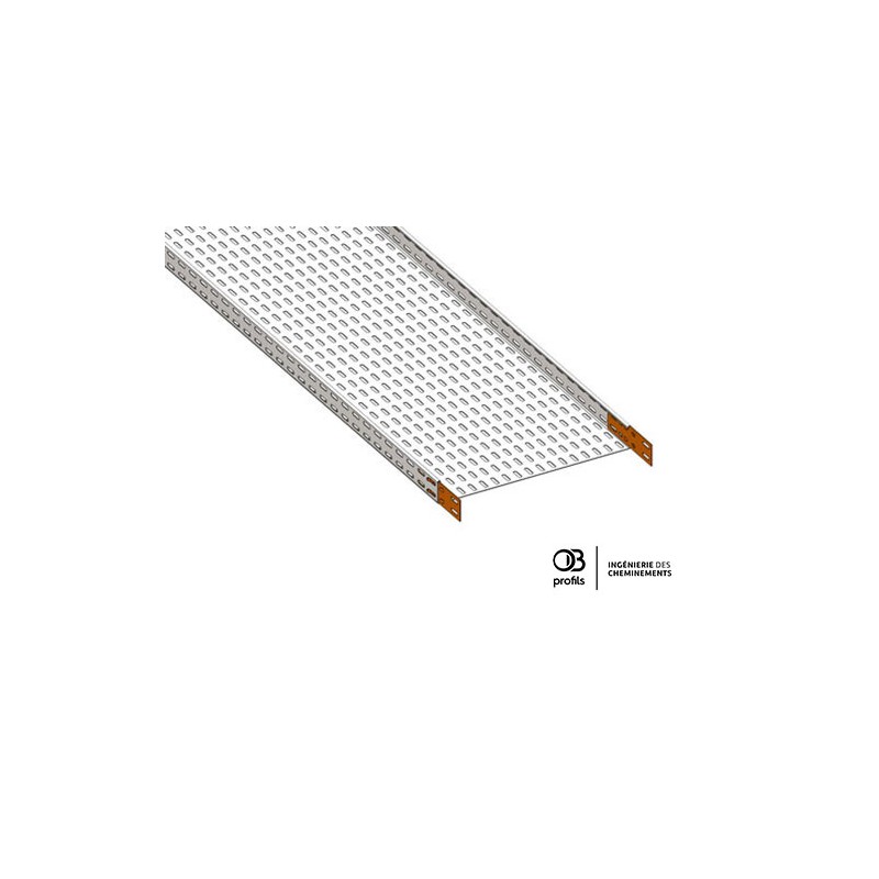 Chemin de câbles tôle pré-éclissé - 412x48 - OBR2 PE