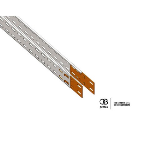 Chemin de câbles tôle pré-éclissé -  51x48 - OBR2 PE