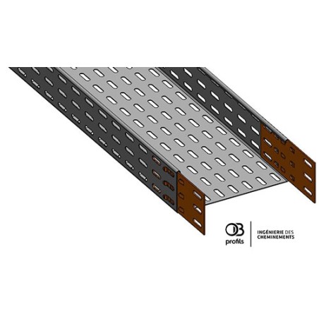 Chemin de câbles tôle pré-éclissé - 195x72 - OBR3 PE