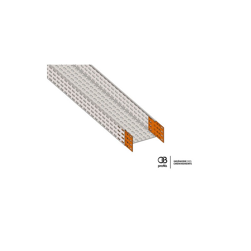 Chemin de câbles tôle pré-éclissé - 195x96 - OBR4 PE
