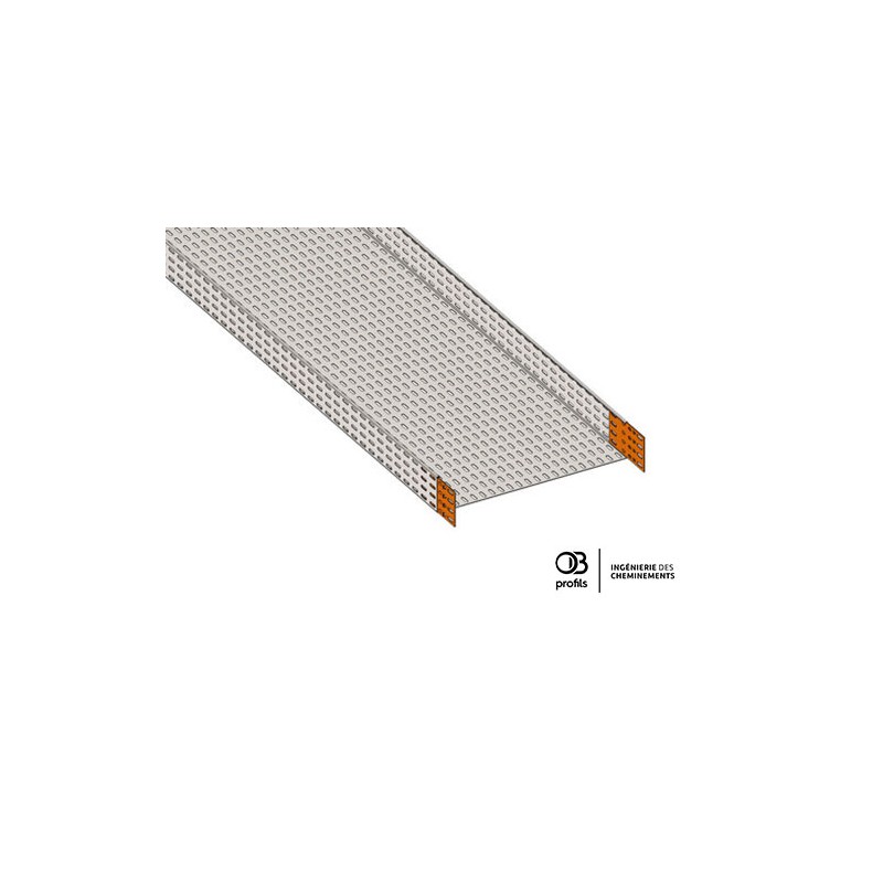 Chemin de câbles tôle pré-éclissé - 508x96 - OBR4 PE