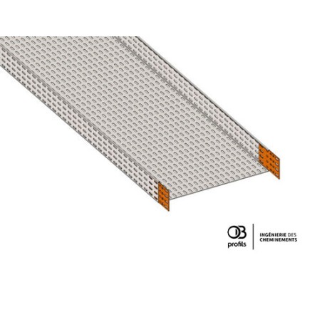 Chemin de câbles tôle pré-éclissé - 508x96 - OBR4 PE