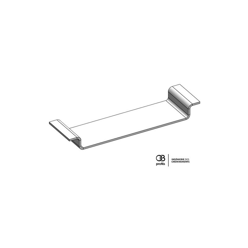 Renfort Inox pour couvercle PVC - 150x60 - Inox 304L