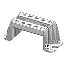 Support vertical - Long. 100 - PVC UV