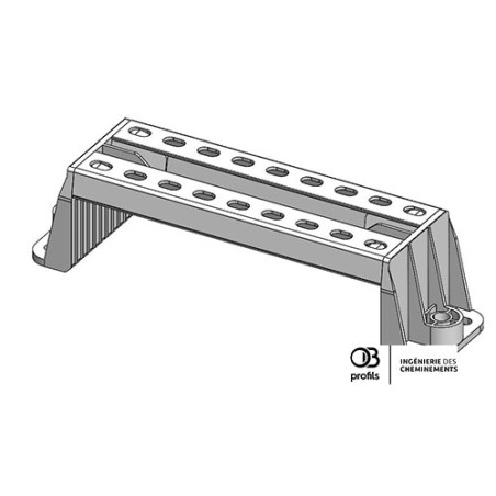 Support vertical - Long. 200 - PVC UV