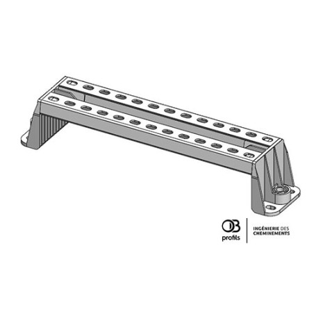 Support vertical - Long. 300 - PVC UV